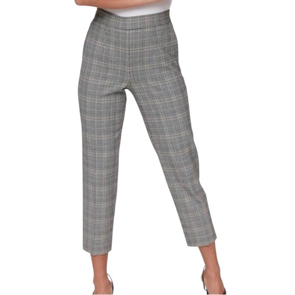 Aritzia Babaton Conan Pants Cropped GlenCheck High Rise Pull On Plaid - Picture 10 of 10